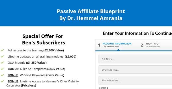 Dr. Hemmel Amrania – Passive Affiliate Blueprint