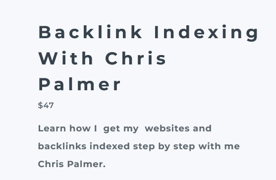 Chris Palmer – Indexing Methods