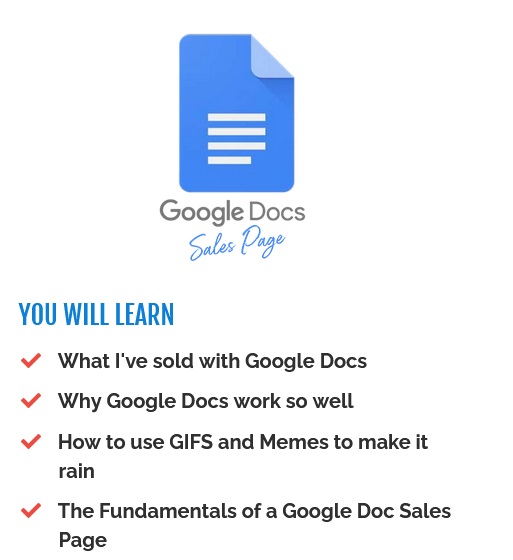 Ian Stanley – Google Docs Sales Page Advanced