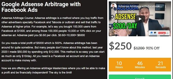 ifthaker – AdSense Arbitrage Full Masterclass Course