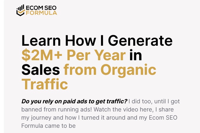 John Murphy – Ecom SEO Formula