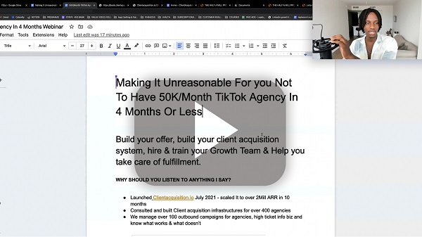 Serge Gatari - Tik Tok Ads Agency Masterclass
