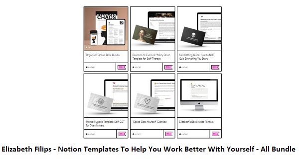 [GroupBuy] Elizabeth Filips - Notion Templates To Help You Work Better With Yourself - All Bundle