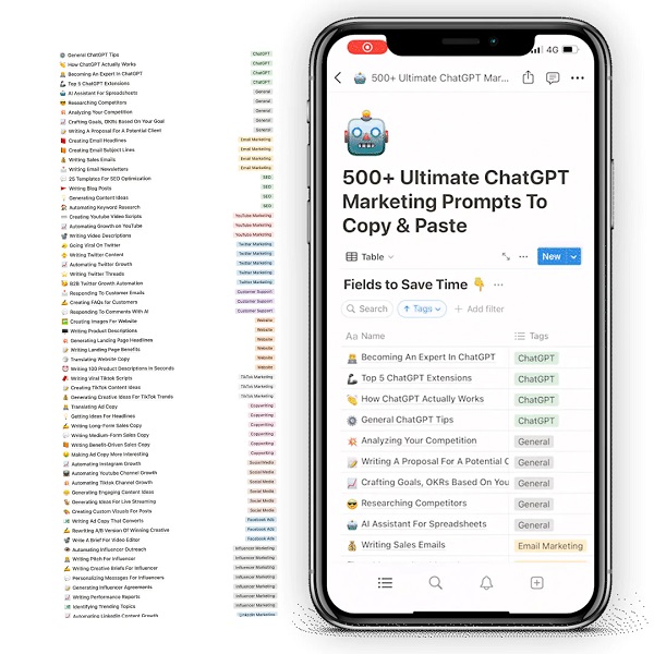 [GroupBuy] 500+ ChatGPT Marketing Prompts