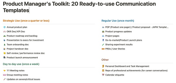 [GroupBuy] Product Manager's Toolkit: 20 Ready-to-use Communication Templates