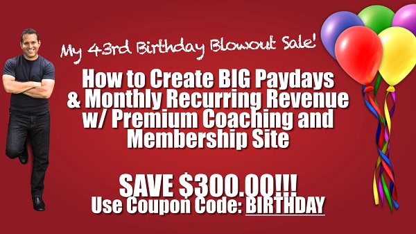 Ryan Lee - BIG Ticket Coaching and Continuity With a SMALL List