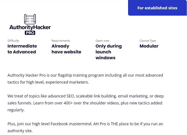 Gael Breton & Mark Webster – Authority Hacker Pro Platinum 2023 (Includes ALL SOPS) + The Authority Site System 3.0