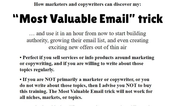 John Bejakovic – Most Valuable Email