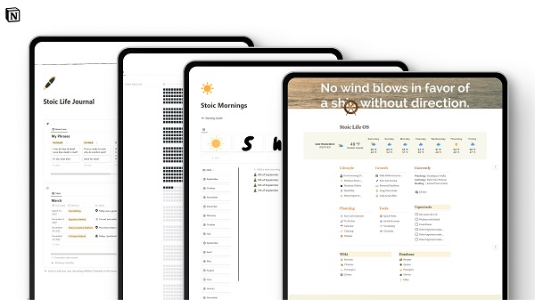 Stoic Bundle - Bundle of 4 Notion templates for Stoics