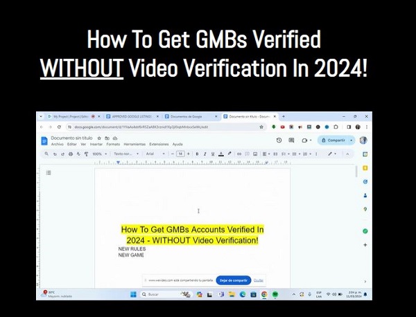 GMBs Verification 2024 - How to Get GMBs Verified WITHOUT Video Verification in 2024