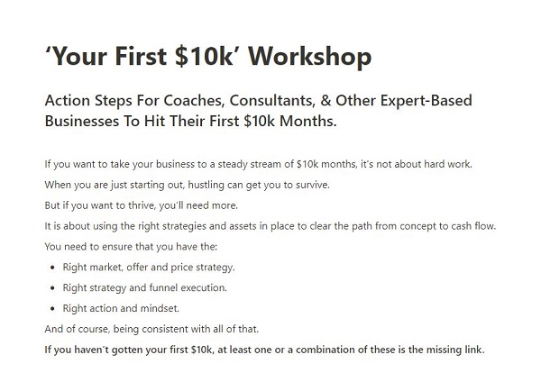 [GroupBuy] Your First $10k’ Workshop - Felix Tay