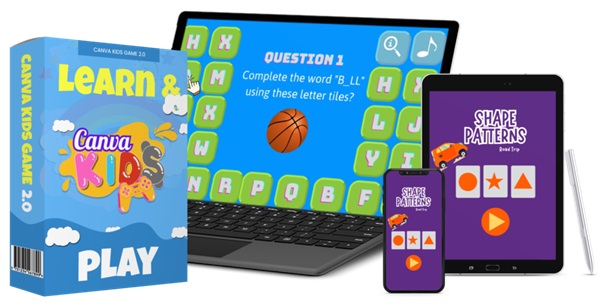 Canva Kids Games 2.0 - FrontEnd + PRO + OTOs and Bonuses