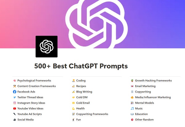 500-best-chatgpt-prompts