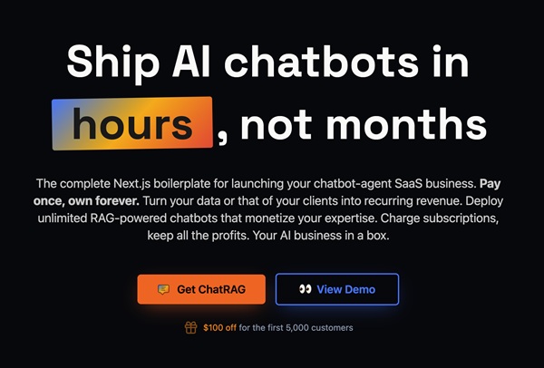 [Group Buy] Build AI chatbots in hours, not months - ChatRAG